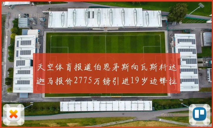 天空体育报道伯恩茅斯向瓦斯科达迦马报价2775万镑引进19岁边锋拉扬